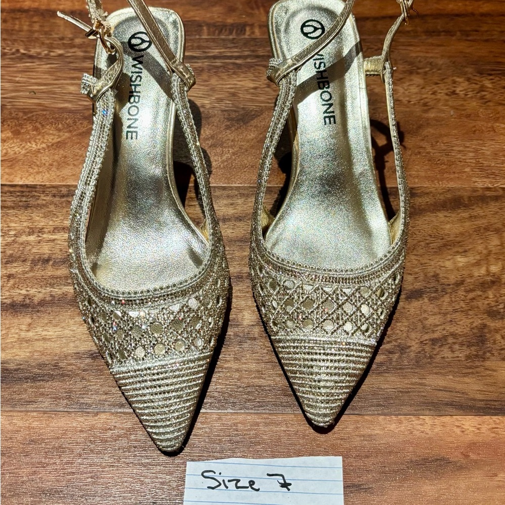 Wishbone Gold Women's Heels
